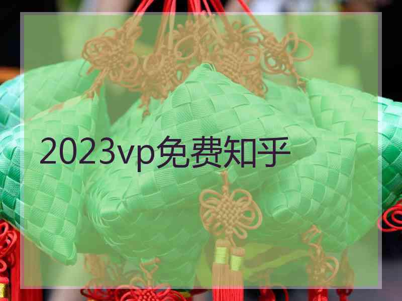 2023vp免费知乎