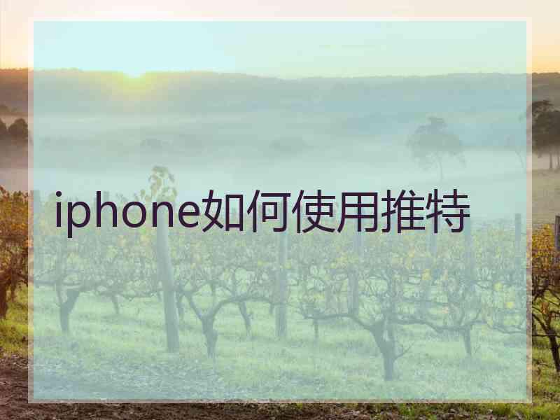 iphone如何使用推特